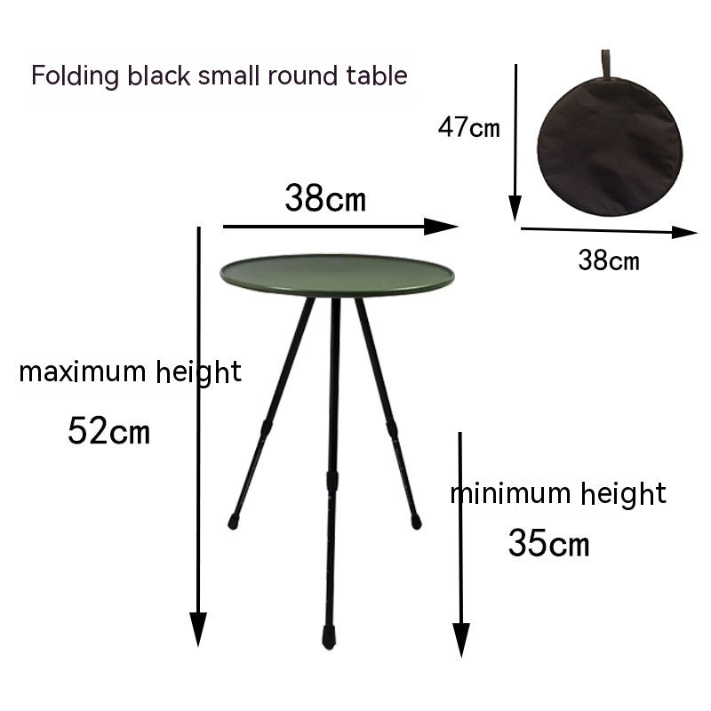 Outdoor Camping Folding Aluminum Alloy Tripod Table - Image 16