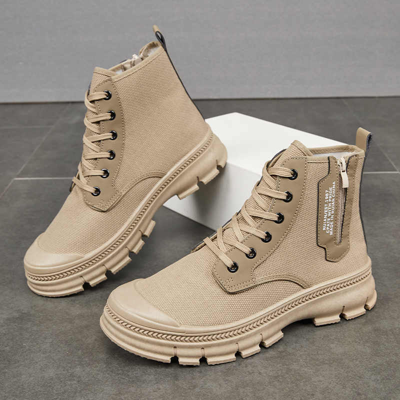 Men's Side Zipper High-top Shoes - Image 3