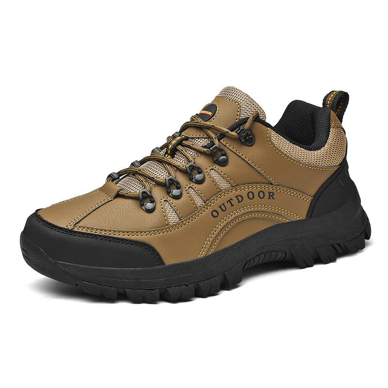 Boots Men's Autumn And Winter Outdoor Sneakers Leather Low-top Hiking Shoes Small Wholesale Delivery - Image 7