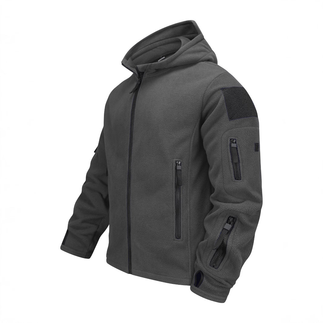 Men's Outdoor Keep Warm Fleece Cold-proof Shell Jacket - Image 6
