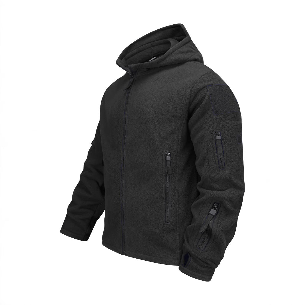 Men's Outdoor Keep Warm Fleece Cold-proof Shell Jacket - Image 9