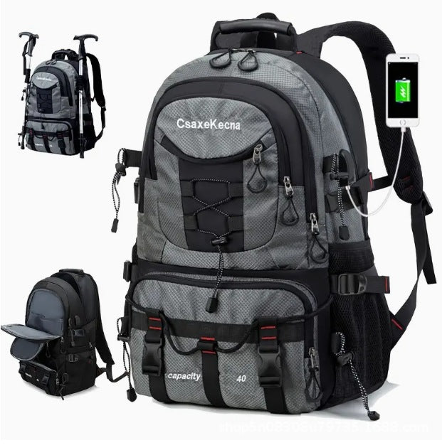Large Capacity Men's Mountaineering Backpack Travel Backpack - Image 2