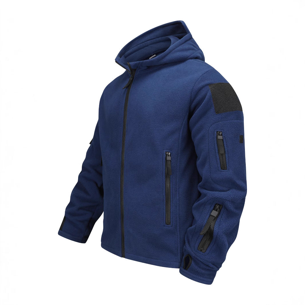 Men's Outdoor Keep Warm Fleece Cold-proof Shell Jacket - Image 4