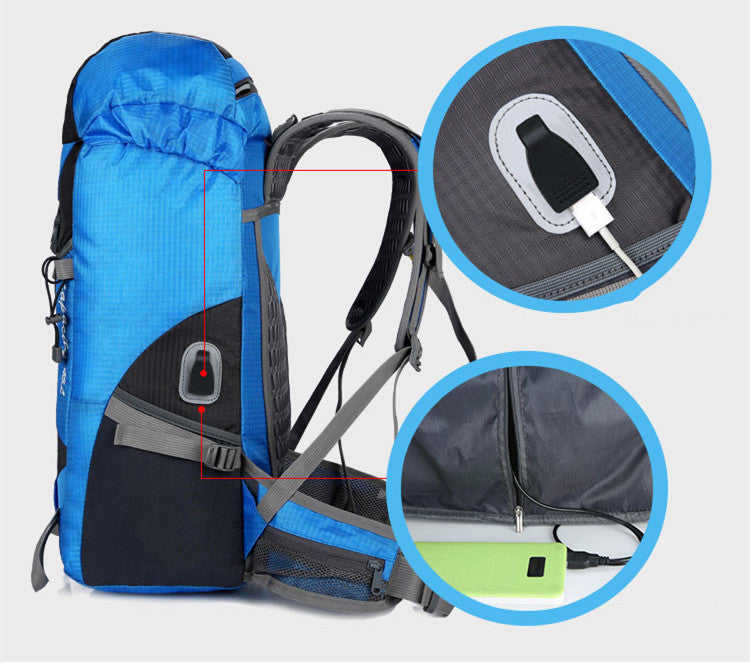 Backpack Outing Travel Outdoor Mountaineering Bag USB Charging - Image 7