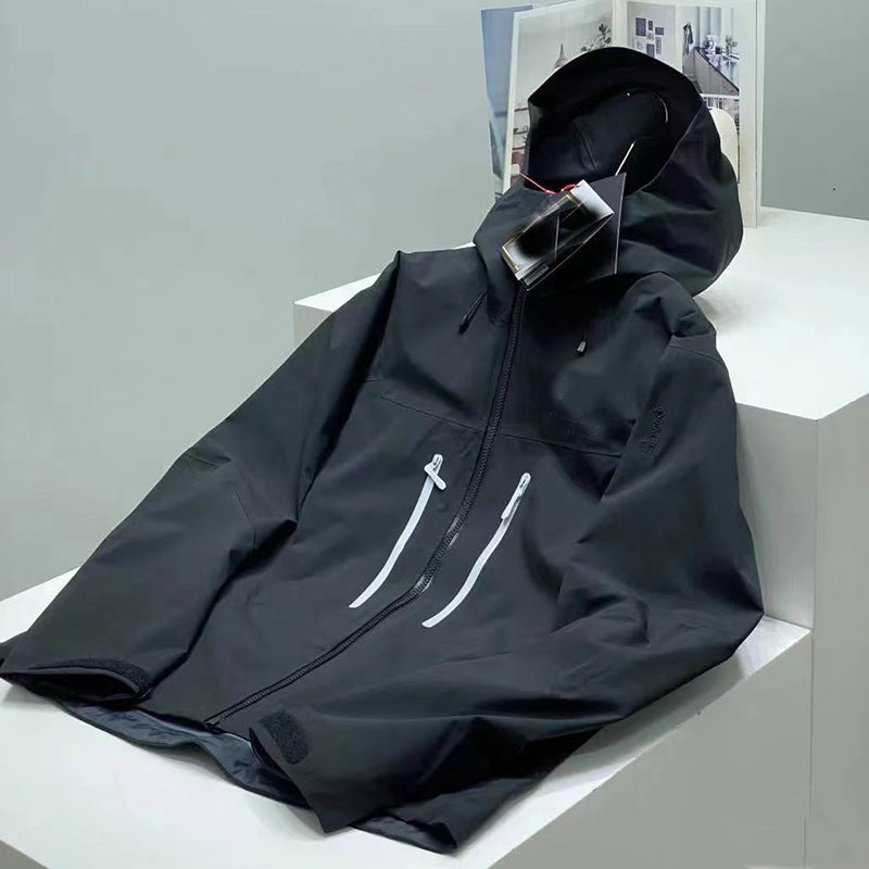 High-end Women's Gore-Tex Jacket Hard Shell Windproof Waterproof Mountaineering Couple Outdoor Sports Clothes - Image 3