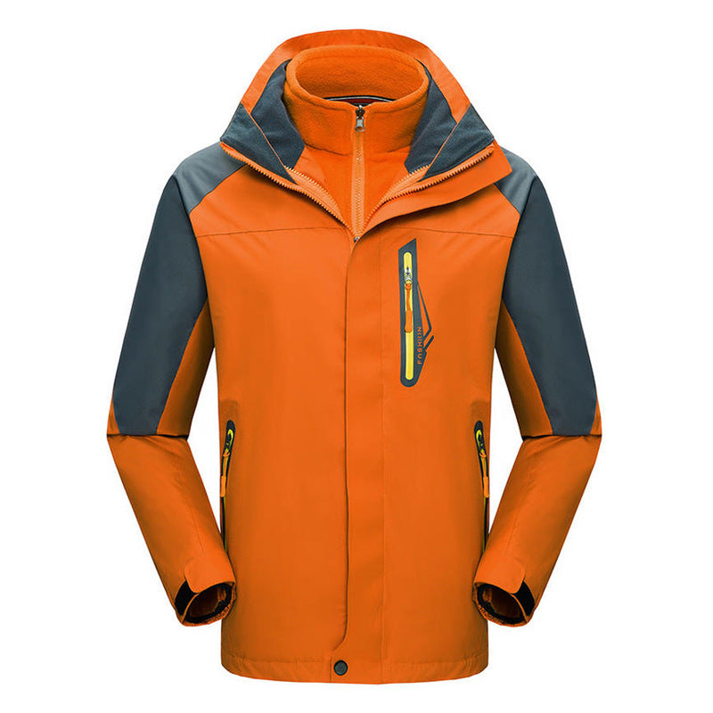 Winter Fleece-lined Thickened Three-in-one Shell Jacket Outdoor Windproof Waterproof Mountaineering Suit - Image 12
