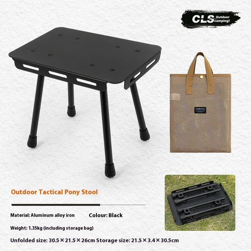 CLS Outdoor Dual Use Mini Folding Table Camping Stool - Image 8