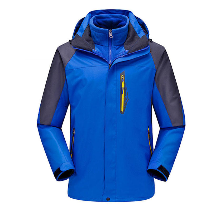 Winter Fleece-lined Thickened Three-in-one Shell Jacket Outdoor Windproof Waterproof Mountaineering Suit - Image 13