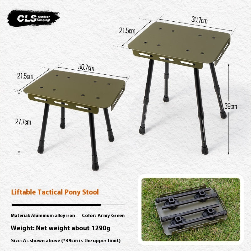 CLS Outdoor Dual Use Mini Folding Table Camping Stool - Image 7