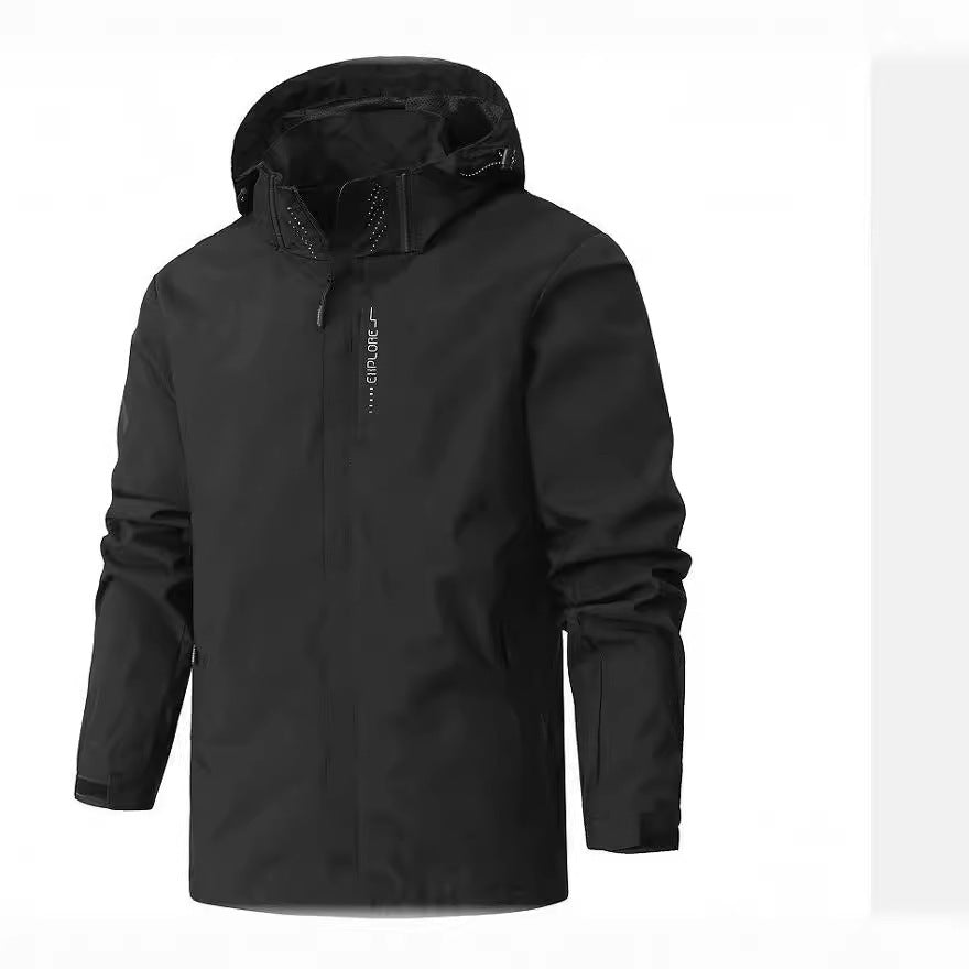 Mountaineering Outdoor Shell Leisure Sports Windbreaker Hooded Jacket - Image 4