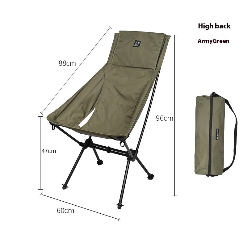 Lightweight Portable Foldable Outdoor Aluminum Alloy Moon Chair - Image 9