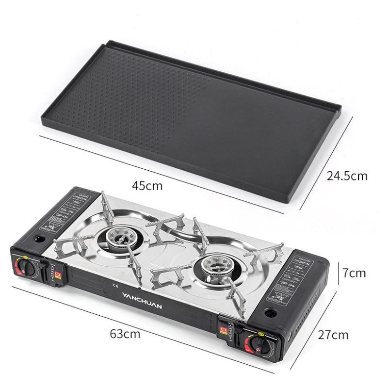 Portable Outdoor Field Double Range Cookware Baking Tray - Image 6