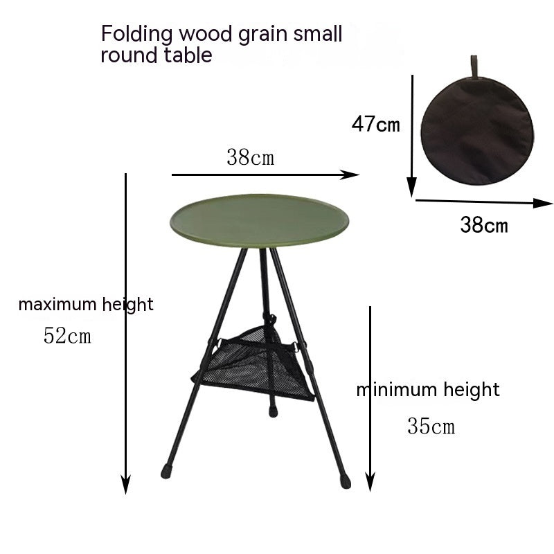 Outdoor Camping Folding Aluminum Alloy Tripod Table - Image 3