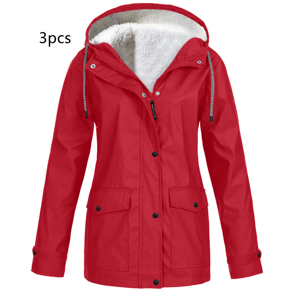 Fleece Outdoor Mountaineering Hooded Jacket - Image 14