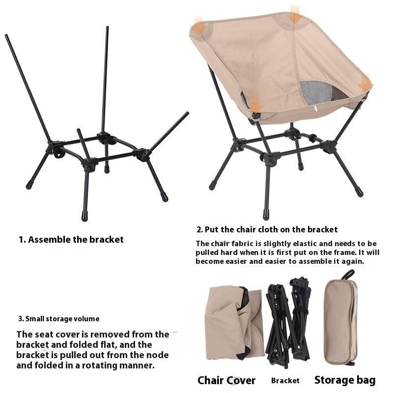 Square Camping Chair Convenient Leisure Folding Chair - Image 4