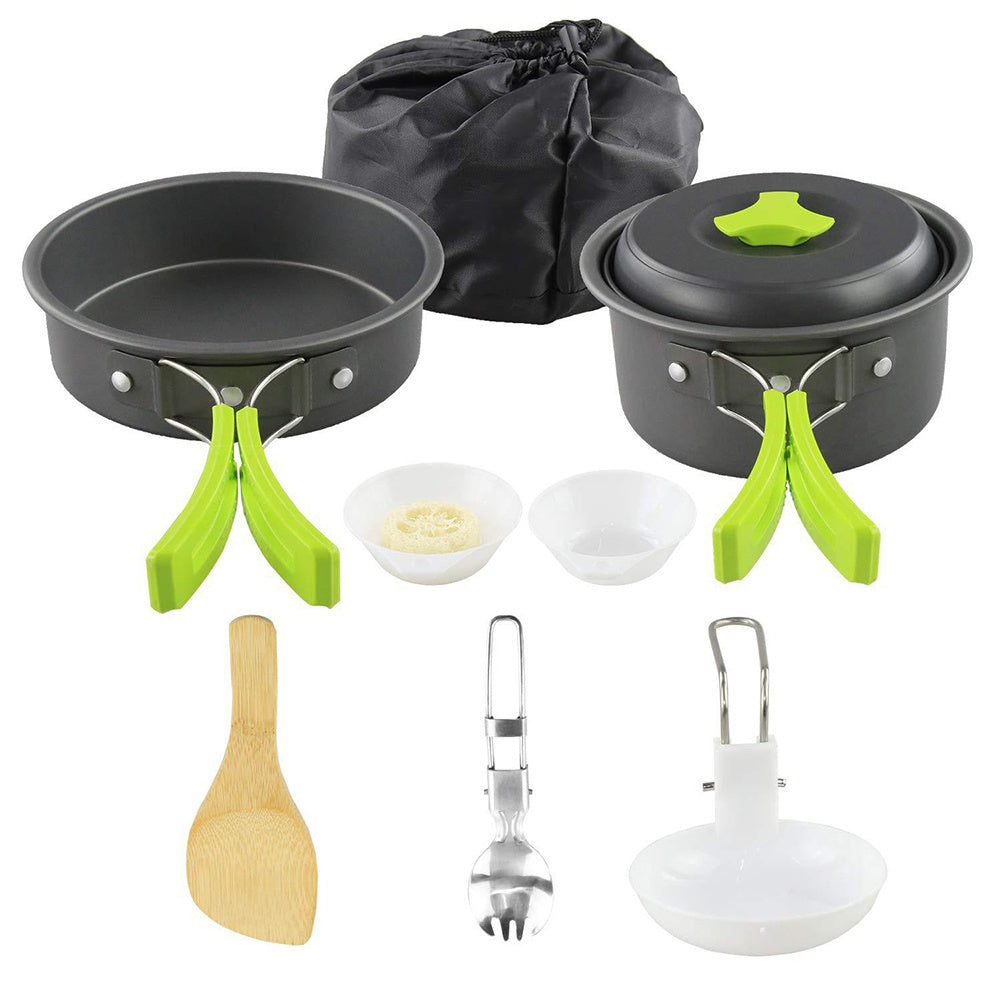 Camping Cookware Kit Outdoor Cooking Set Aluminum Equipment Outdoor Pot Travel Tableware Kitchen Hiking Picnic BBQ - Image 2