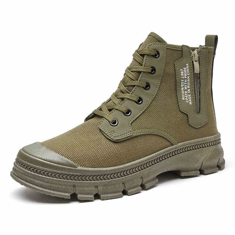Men's Side Zipper High-top Shoes - Image 6