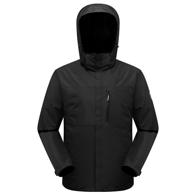 Three-in-one Down Cotton Waterproof Liner Windproof Shell Jacket - Image 8