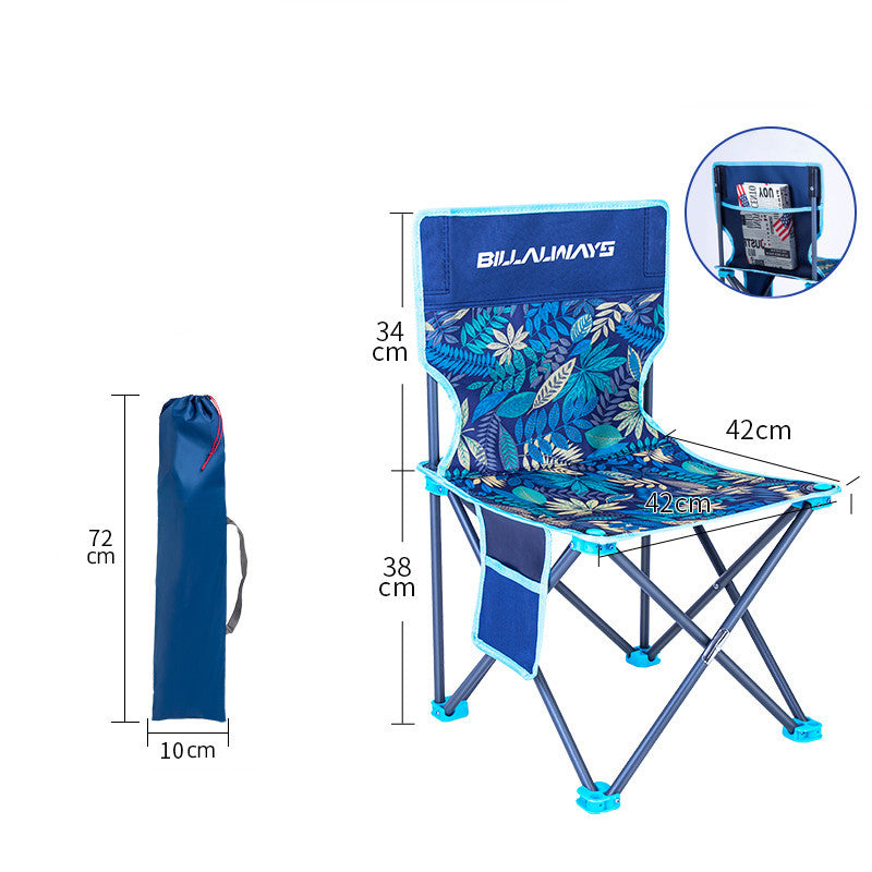 Outdoor Folding Chair Portable Camping Equipment Backrest - Image 13