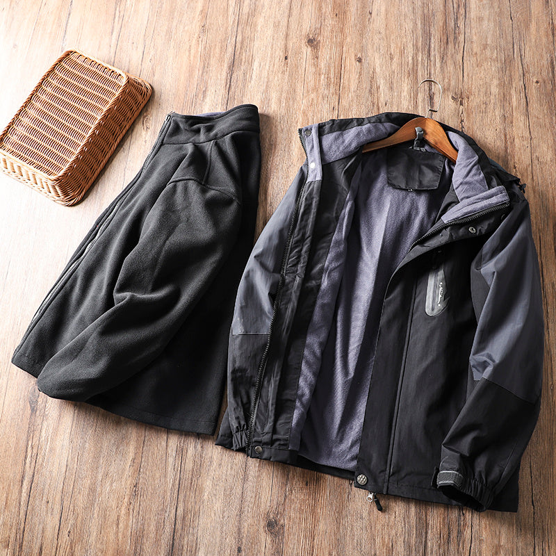 Winter Men's Plus Fleece Warm And Windproof Outdoor Jacket - Image 7