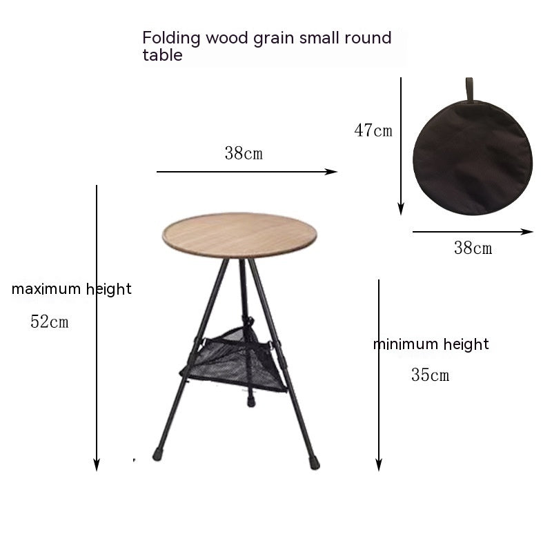 Outdoor Camping Folding Aluminum Alloy Tripod Table - Image 11