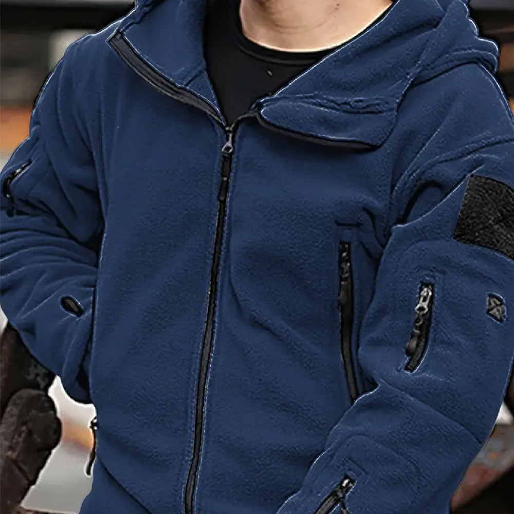 Men's Outdoor Keep Warm Fleece Cold-proof Shell Jacket - Image 2