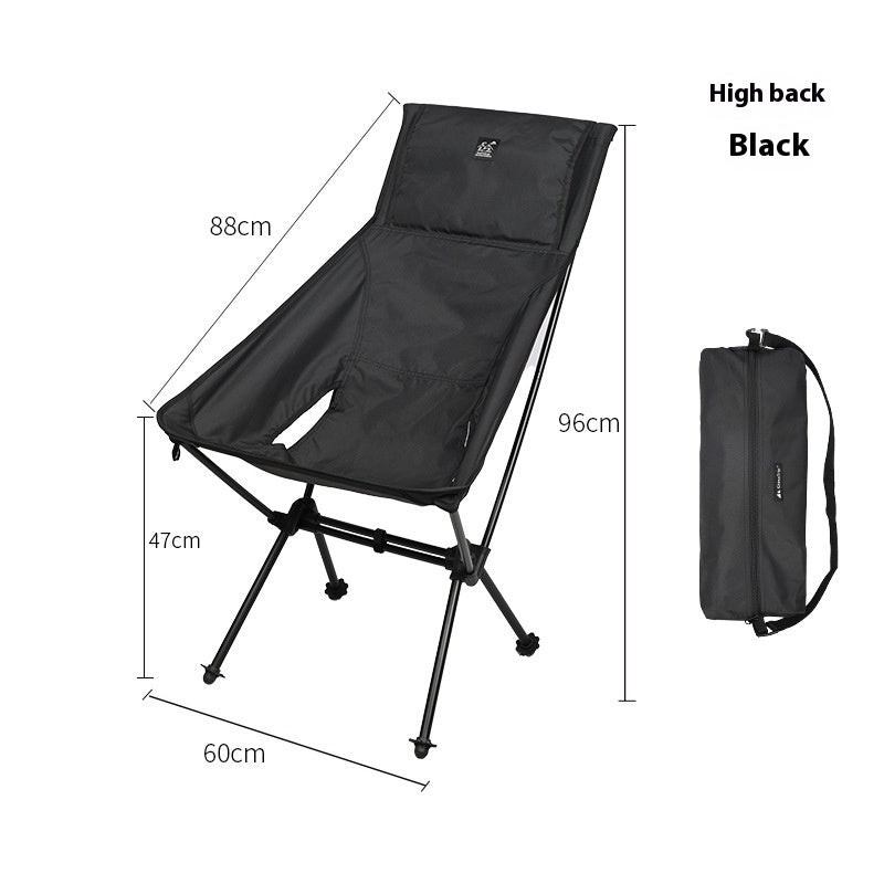 Lightweight Portable Foldable Outdoor Aluminum Alloy Moon Chair - Image 2