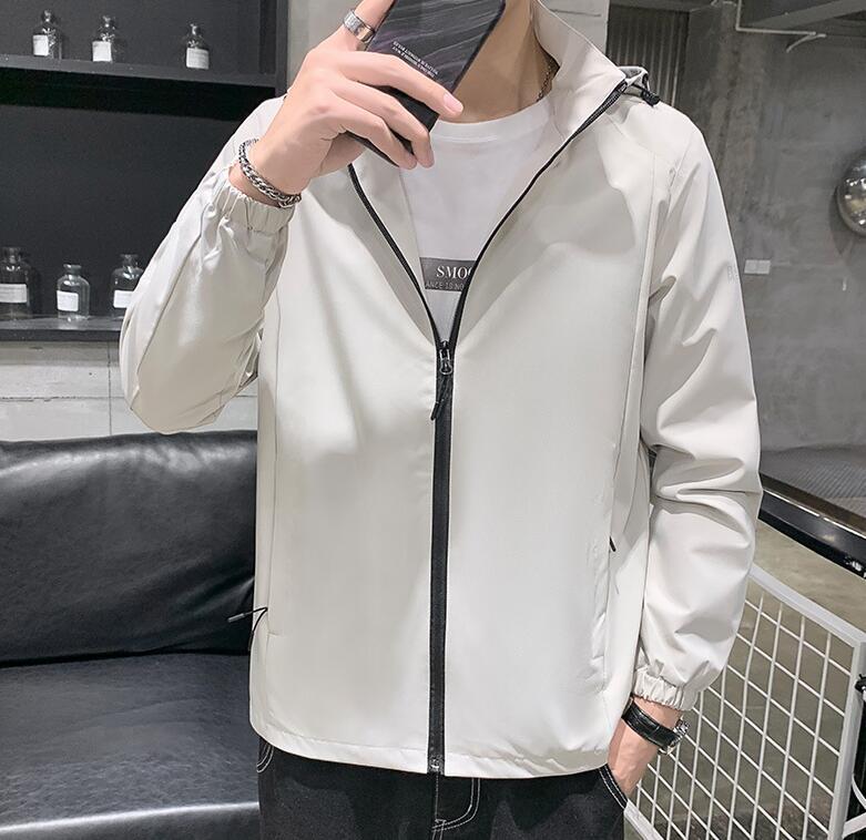 Fashionable Hooded Solid Color Coat Casual Jacket - Image 6