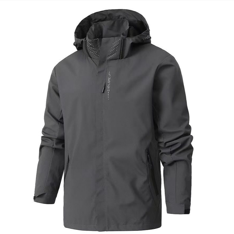 Mountaineering Outdoor Shell Leisure Sports Windbreaker Hooded Jacket - Image 9