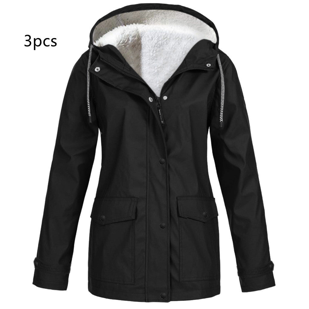 Fleece Outdoor Mountaineering Hooded Jacket - Image 11