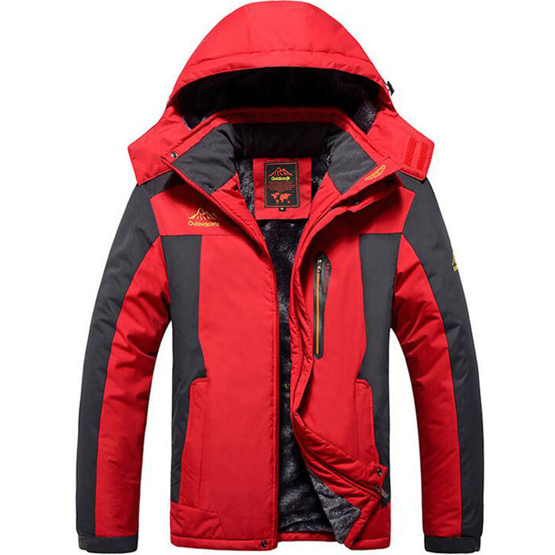 Outdoor Winter Plus Size Men's Assault Jacket Fleece Lined Padded Warm Keeping - Image 4